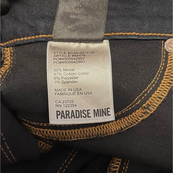 Aritzia Paradise Mine Low Rise Jeggings - Dark Blue Wash - Picture 5 of 6